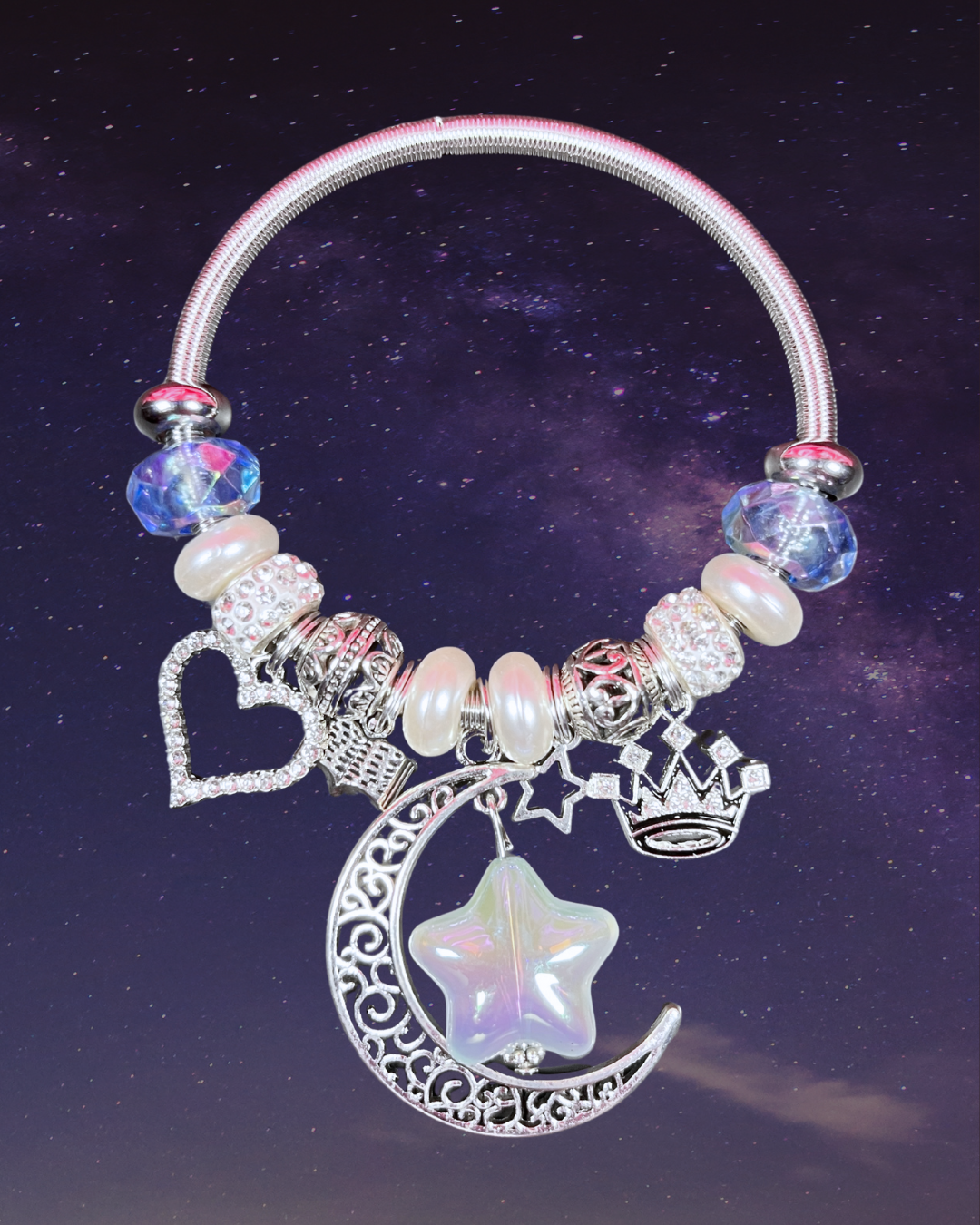 Enchanted Duo Silver & Gold Elastic Bracelets