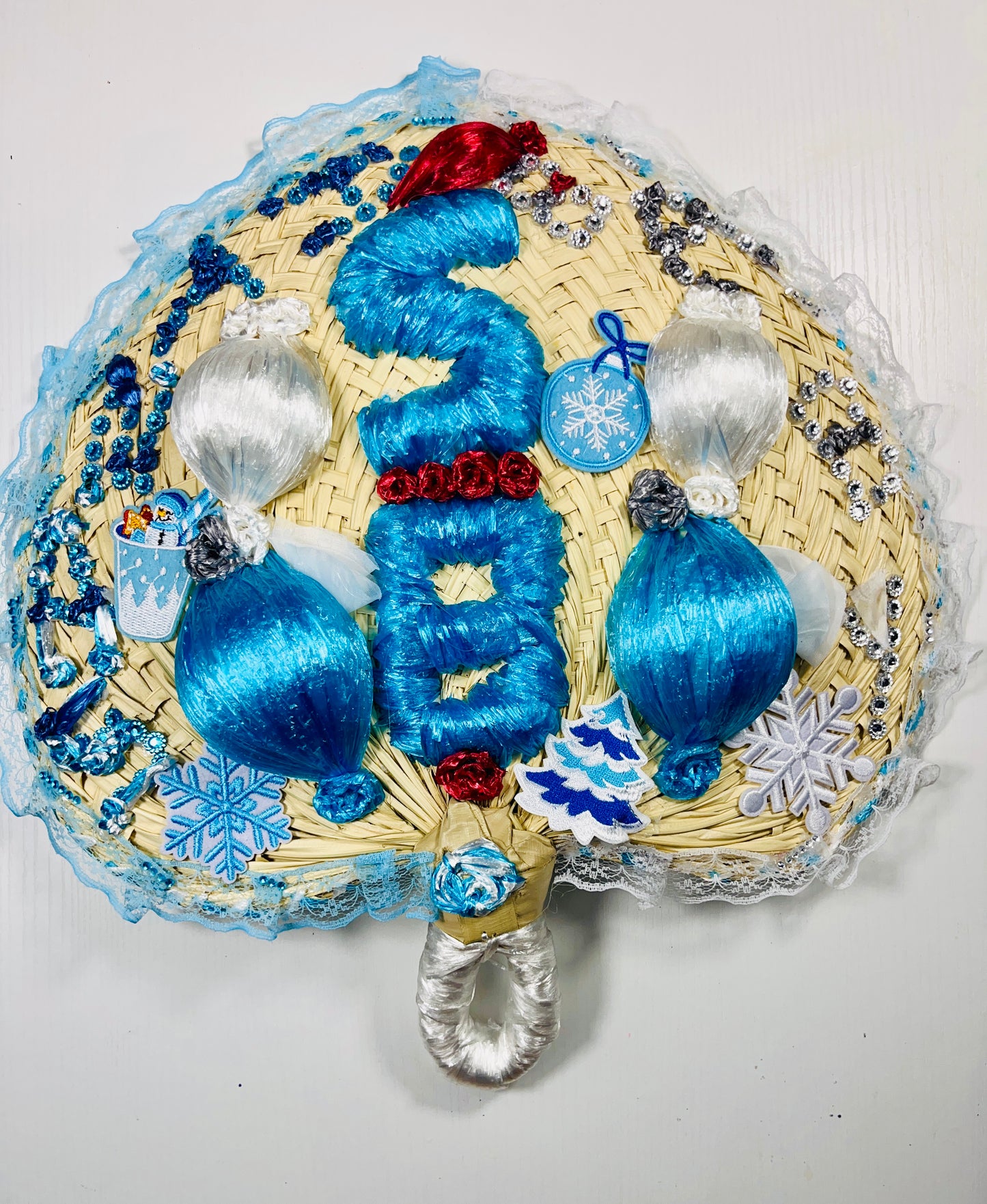 Merry Me Santa Baby Straw Fan #1