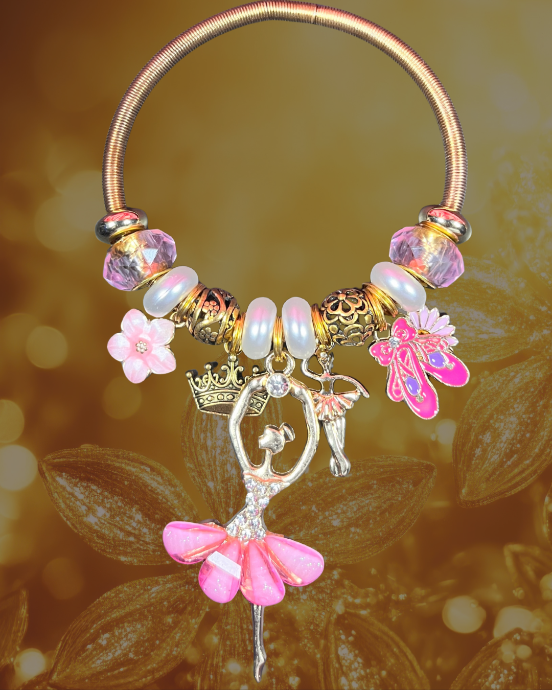 Princess Ball Gold Elastic Bracelets