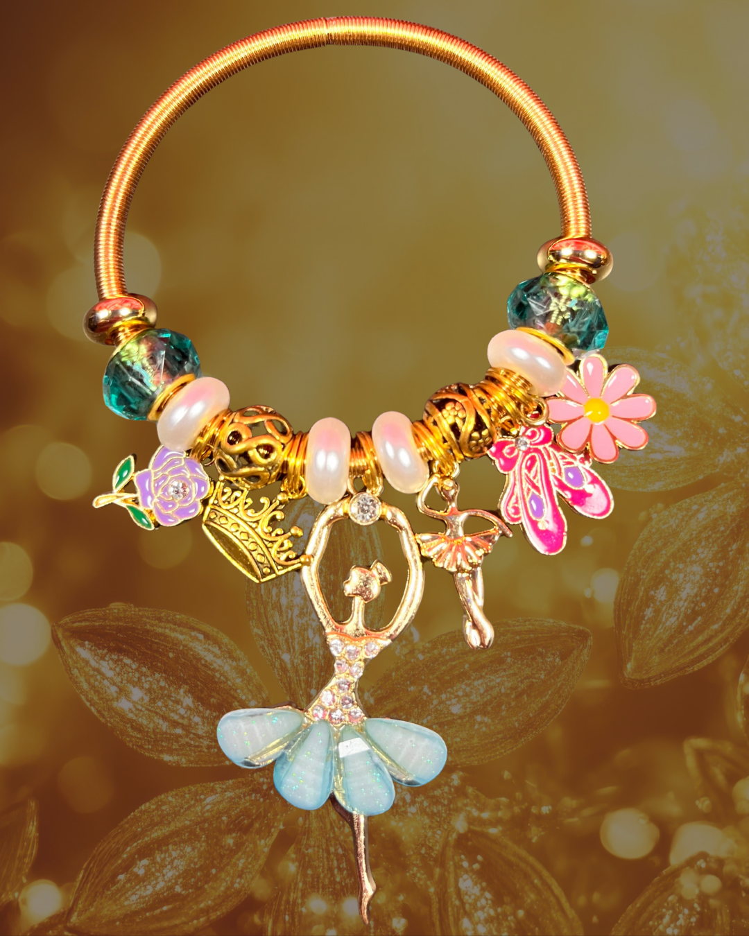 Princess Ball Gold Elastic Bracelets