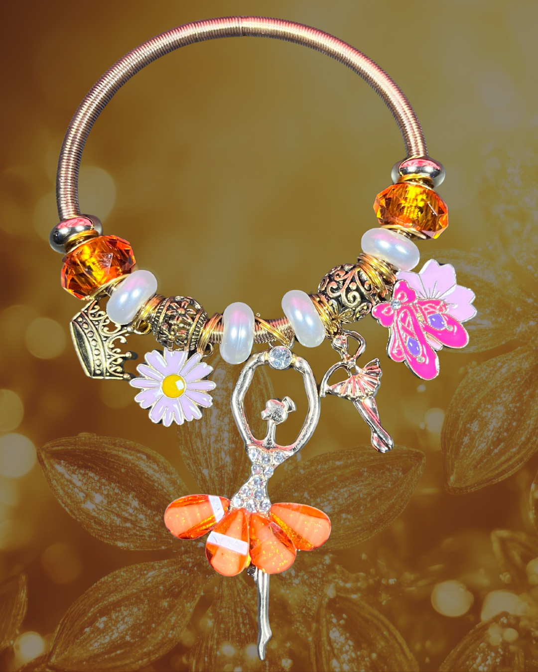 Princess Ball Gold Elastic Bracelets