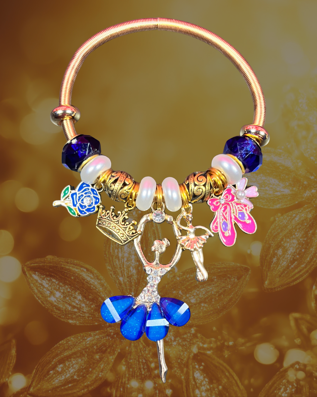 Princess Ball Gold Elastic Bracelets