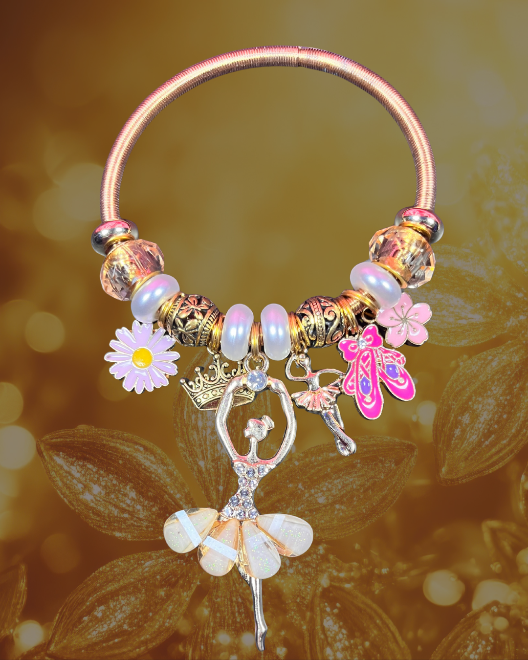 Princess Ball Gold Elastic Bracelets