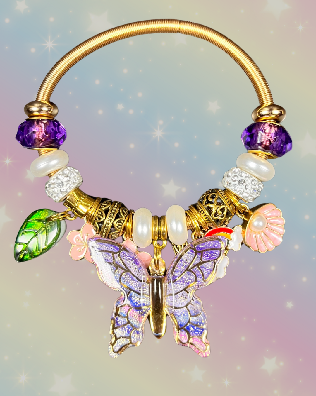 Fairy Glow Gold Elastic Bracelets