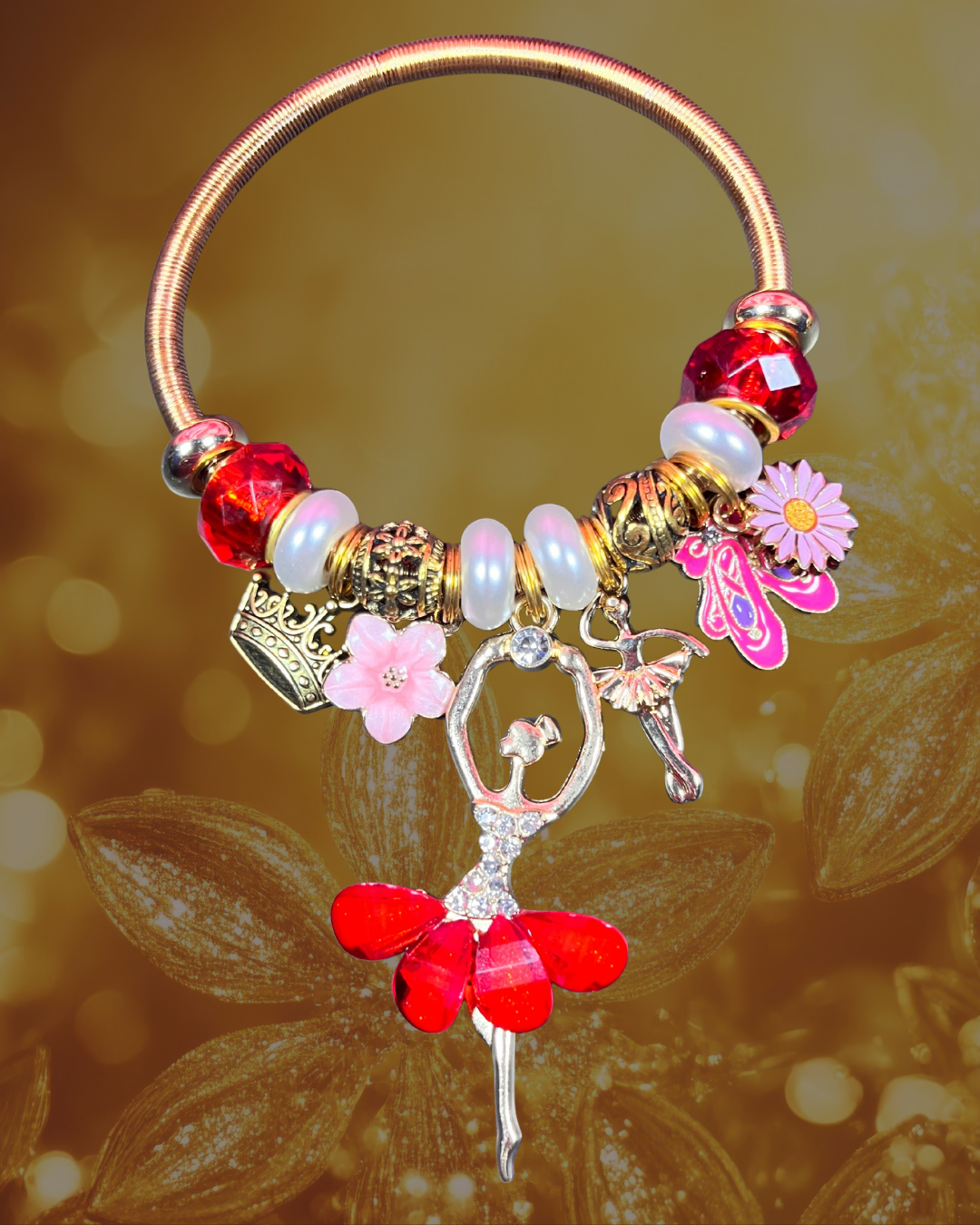 Princess Ball Gold Elastic Bracelets