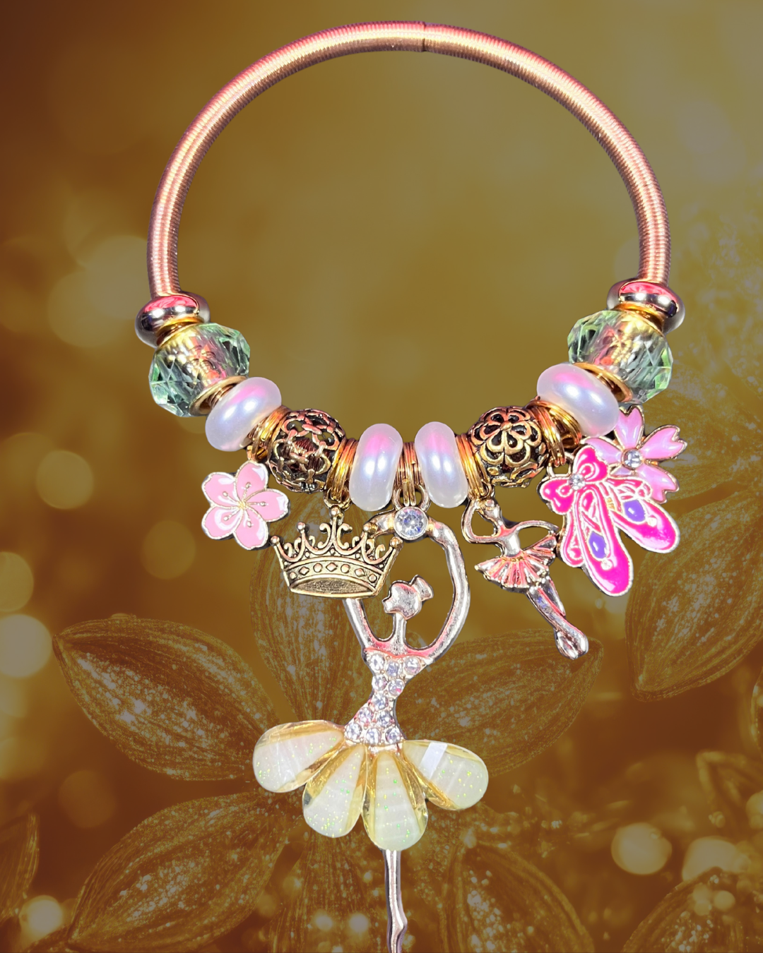 Princess Ball Gold Elastic Bracelets