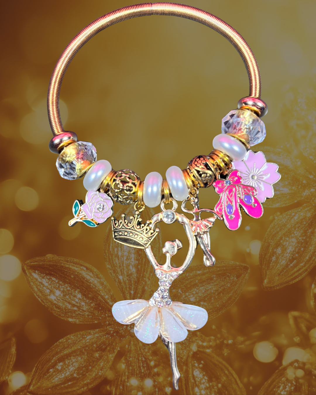 Princess Ball Gold Elastic Bracelets