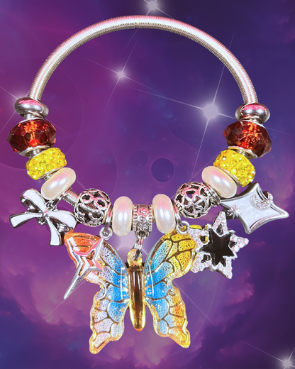 Pixie Chic Silver Elastic Bracelets