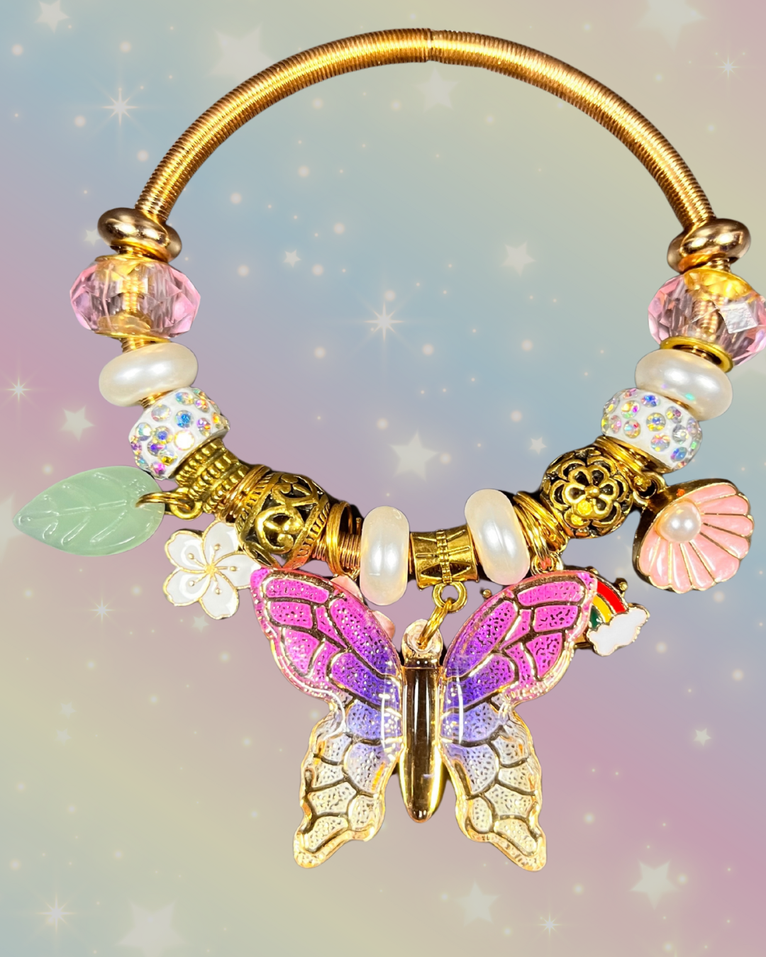 Fairy Glow Gold Elastic Bracelets