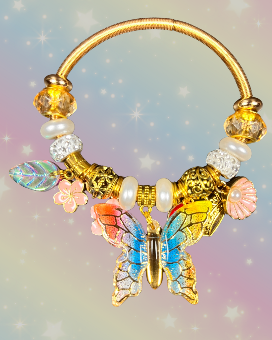 Fairy Glow Gold Elastic Bracelets