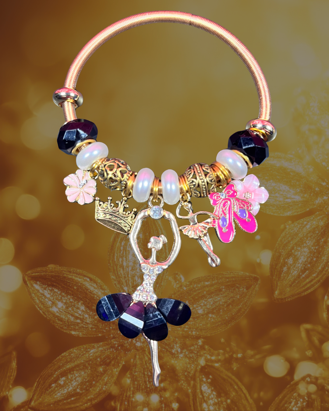 Princess Ball Gold Elastic Bracelets