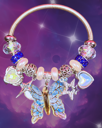 Pixie Chic Silver Elastic Bracelets