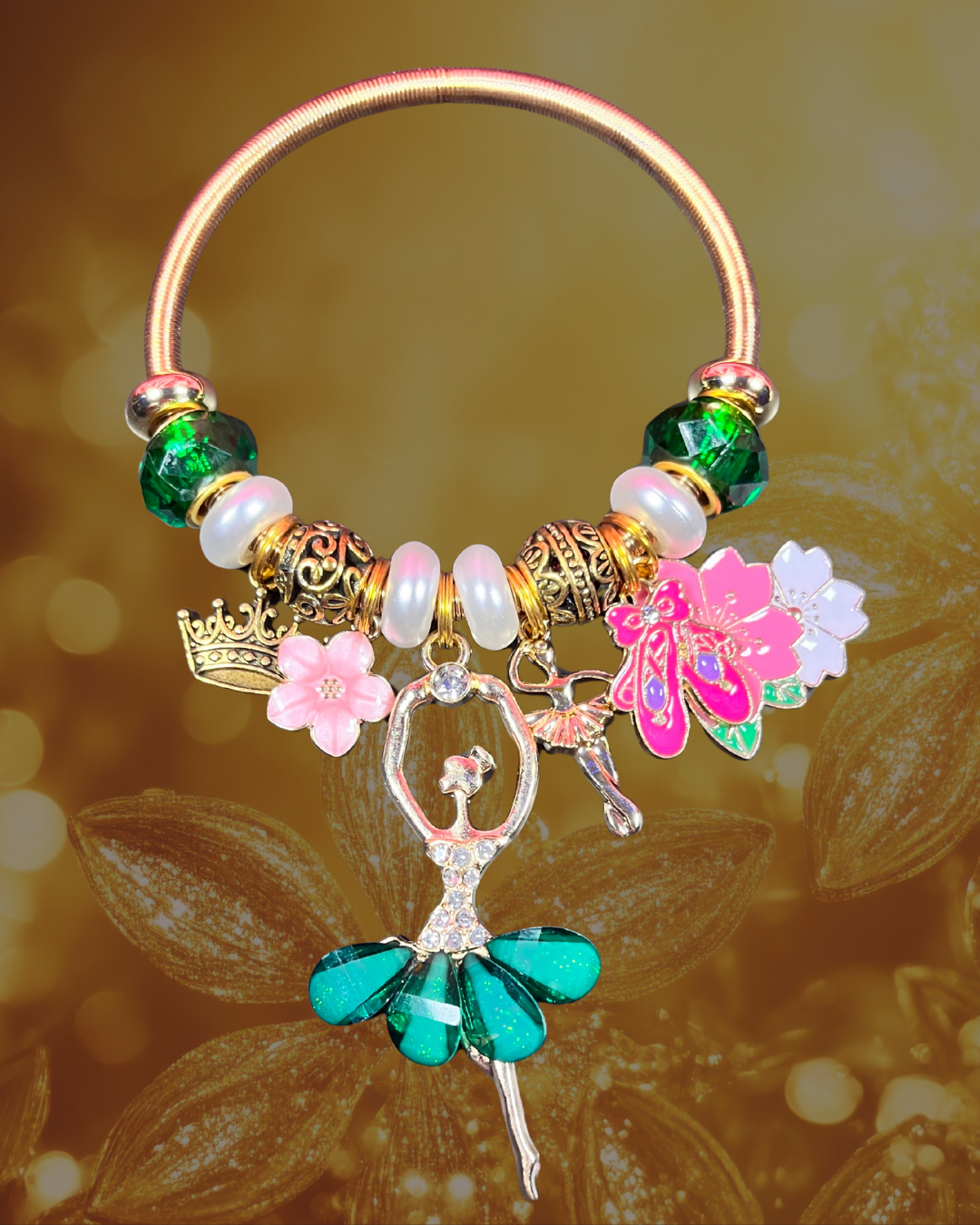 Princess Ball Gold Elastic Bracelets