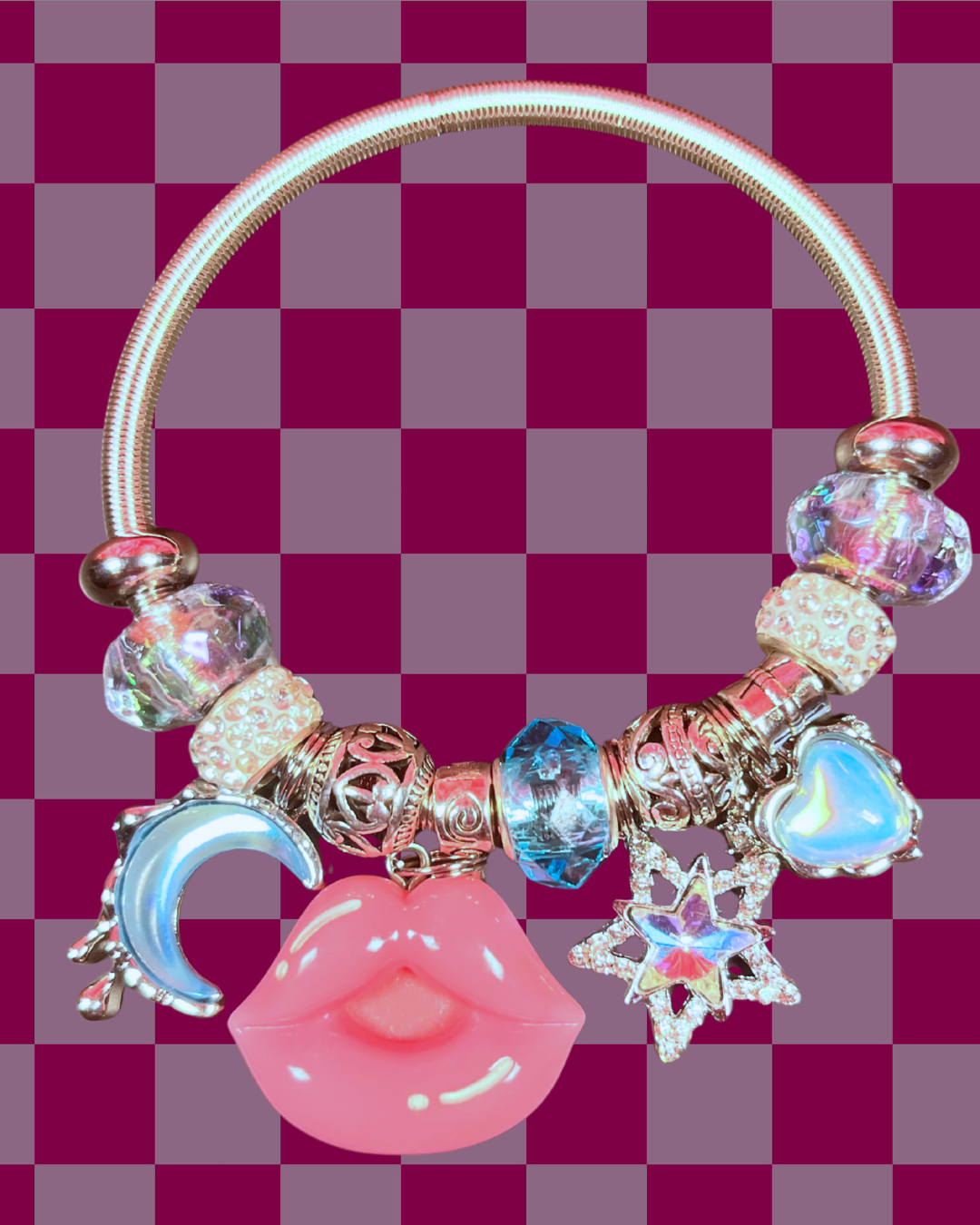 Y2K GLAM Silver Elastic Bracelets