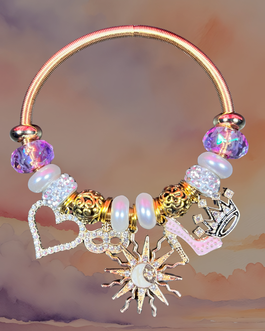 Enchanted Duo Silver & Gold Elastic Bracelets