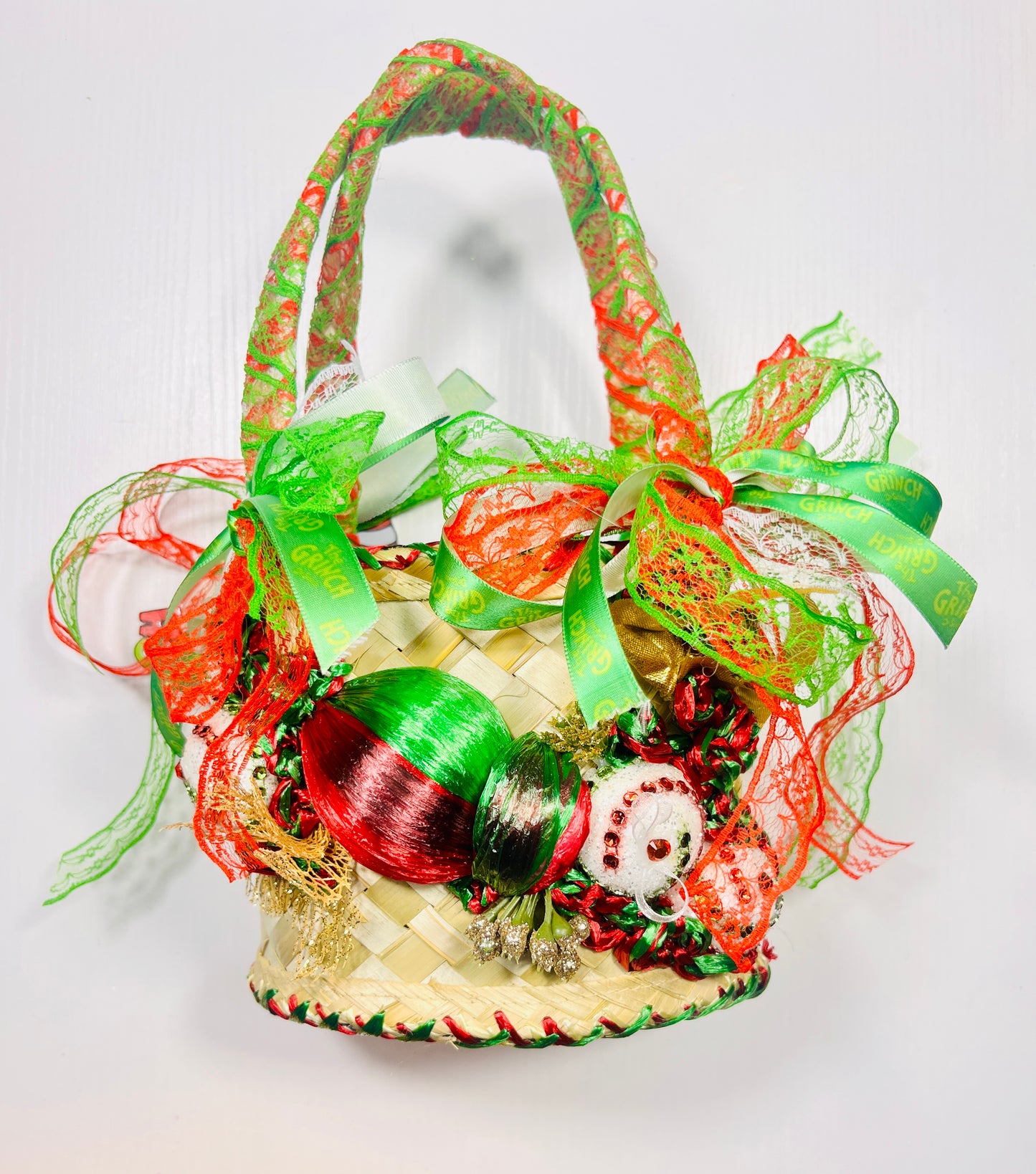 Grinchmas Christmas Mini Junky Straw Bag #3