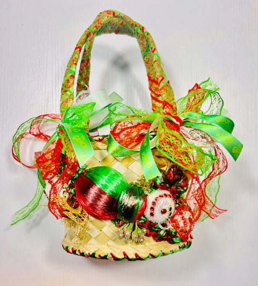 Grinchmas Christmas Mini Junky Straw Bag #3