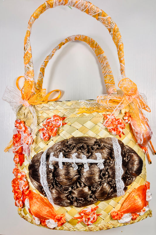 GAME DAY Medium Tote Straw Bag